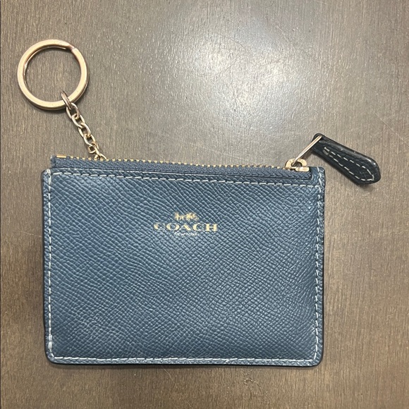 Coach Dark Blue Leather Card Holder - Picture 4 of 4